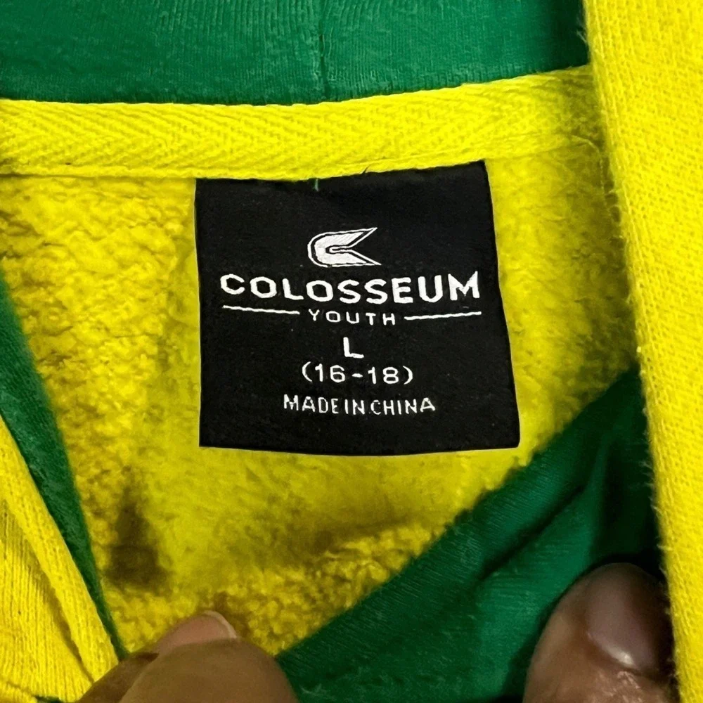 Colosseum Oregon Ducks Kids/Youth Green Embroidered Hoodie - Size L 16-18